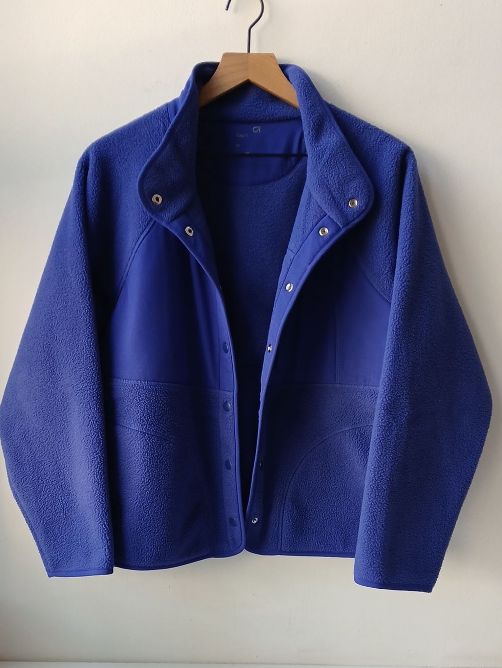 Gap Fit Fleece Jacket Blue Women's Medium
